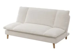 Sofá|Concept-Usine Sofá-Cama Conversível de 3 Lugares em Veludo Cotelê Azul Estilo Escandinavo Bege