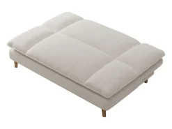 Sofá|Concept-Usine Sofá-Cama Conversível de 3 Lugares em Veludo Cotelê Azul Estilo Escandinavo Bege