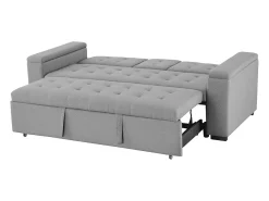 Concept-Usine Sofá-Cama Conversível de 3 Lugares em Tecido Cinza Claro NOHO - Estilo Moderno e Prático^ Sofá