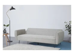 Concept-Usine Sofá-Cama Conversível de 3 Lugares em Tecido Cinza Claro SOHO Moderno e Elegante Cinzento