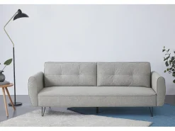 Concept-Usine Sofá-Cama Conversível de 3 Lugares em Tecido Cinza Claro SOHO Moderno e Elegante Cinzento