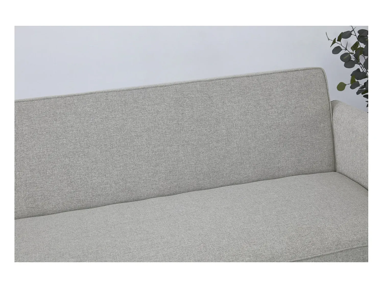 Concept-Usine Sofá-Cama Conversível de 3 Lugares em Tecido Cinza Claro SOHO Moderno e Elegante Cinzento