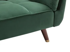 Sofá*Vente-unique Sofá-cama conversível de 3 lugares GULCAN com mecanismo click-clack em veludo . Verde