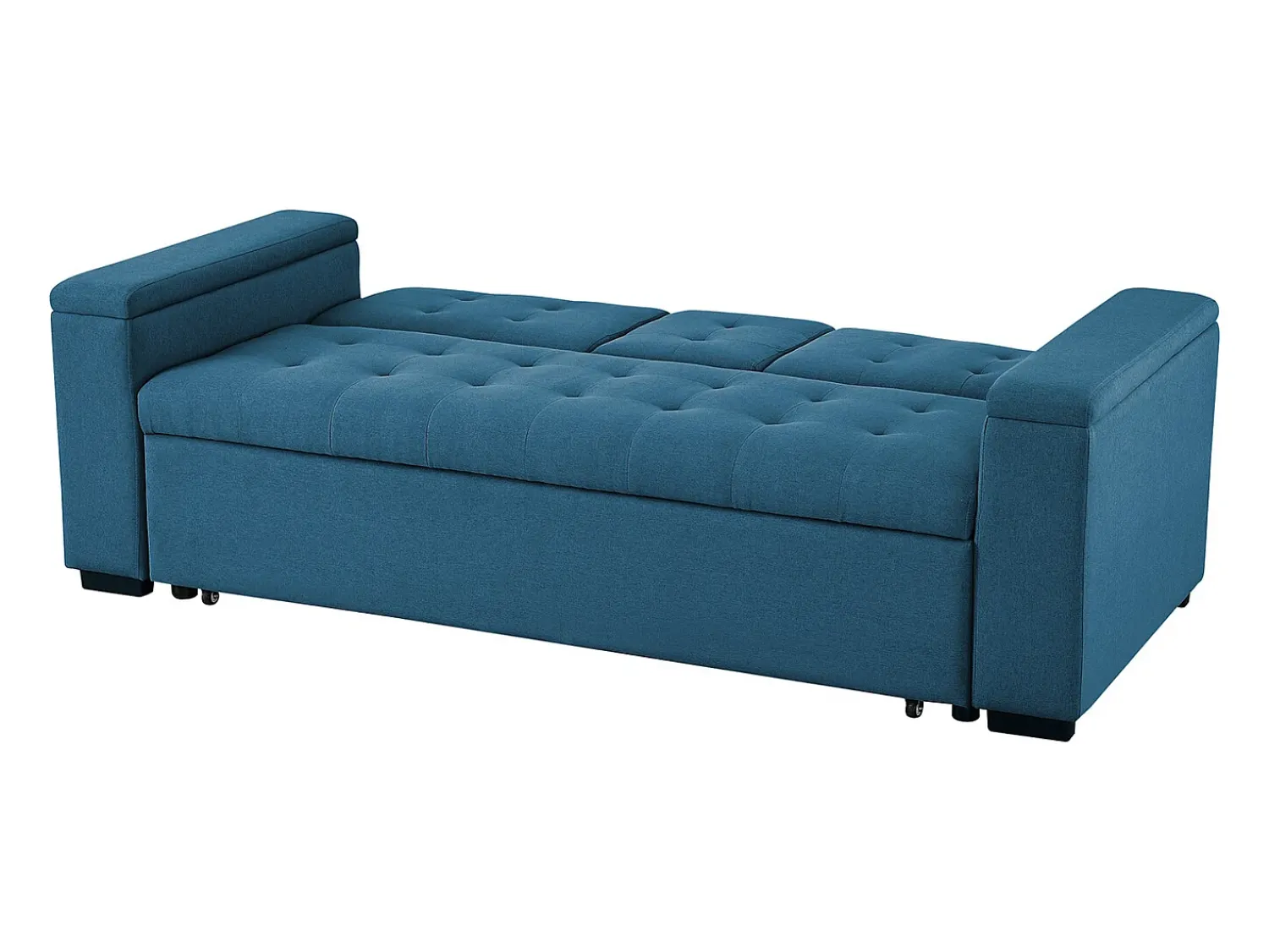 Sofá|Concept-Usine Sofá-Cama Conversível de 3 Lugares em Tecido Petróleo Noho - Moderno e Modular Azul