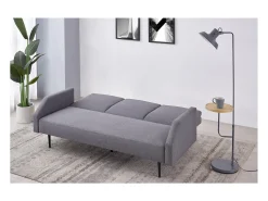 Concept-Usine Sofá-cama conversível de 3 lugares cinza em tecido Dublin com braços removíveis^ Sofá