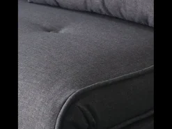 Concept-Usine Sofá-Cama Conversível em Tecido Cinza Escuro de 2 Lugares DORIS Moderno e Funcional^ Sofá