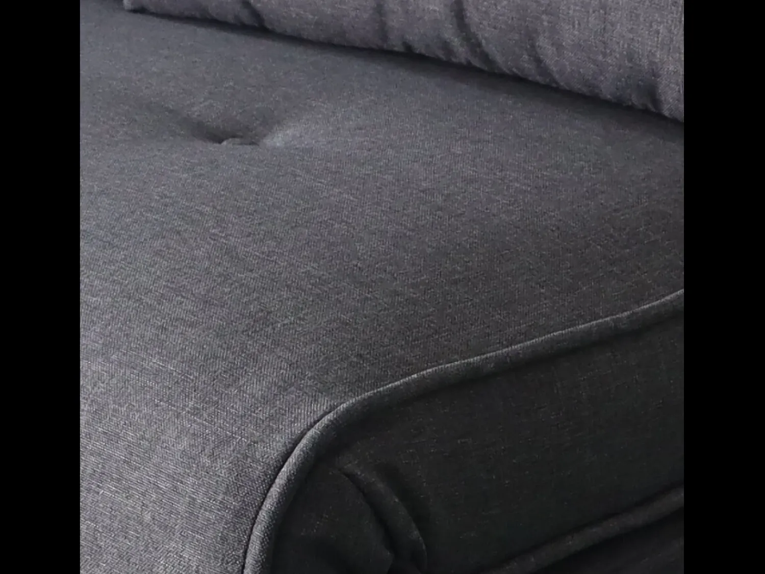 Concept-Usine Sofá-Cama Conversível em Tecido Cinza Escuro de 2 Lugares DORIS Moderno e Funcional^ Sofá