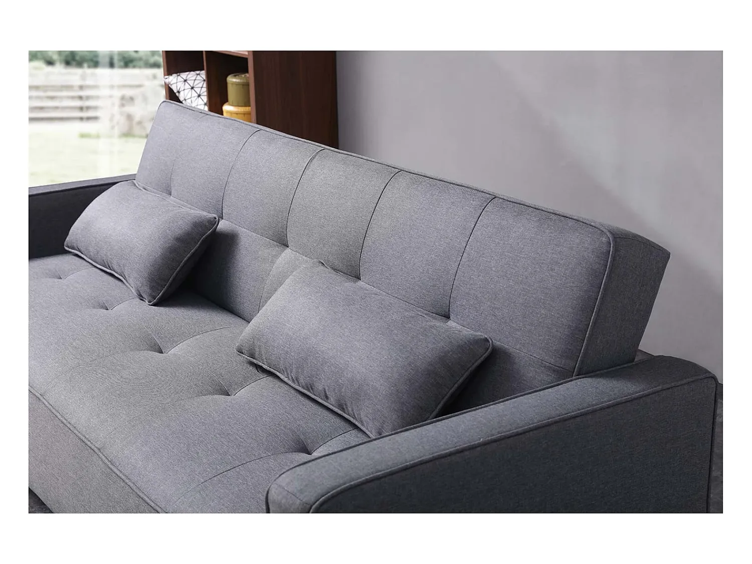 Concept-Usine Sofá-Cama Conversível Escandinavo 3 Lugares Cinza COPENHAGUE Design Único e Conforto XXL^ Sofá