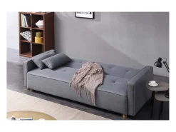 Concept-Usine Sofá-Cama Conversível Escandinavo 3 Lugares Cinza COPENHAGUE Design Único e Conforto XXL^ Sofá