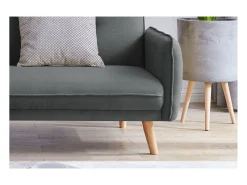 Concept-Usine Sofá-Cama Conversível Escandinavo de 3 Lugares em Tecido Cinza Escuro NORA^ Sofá