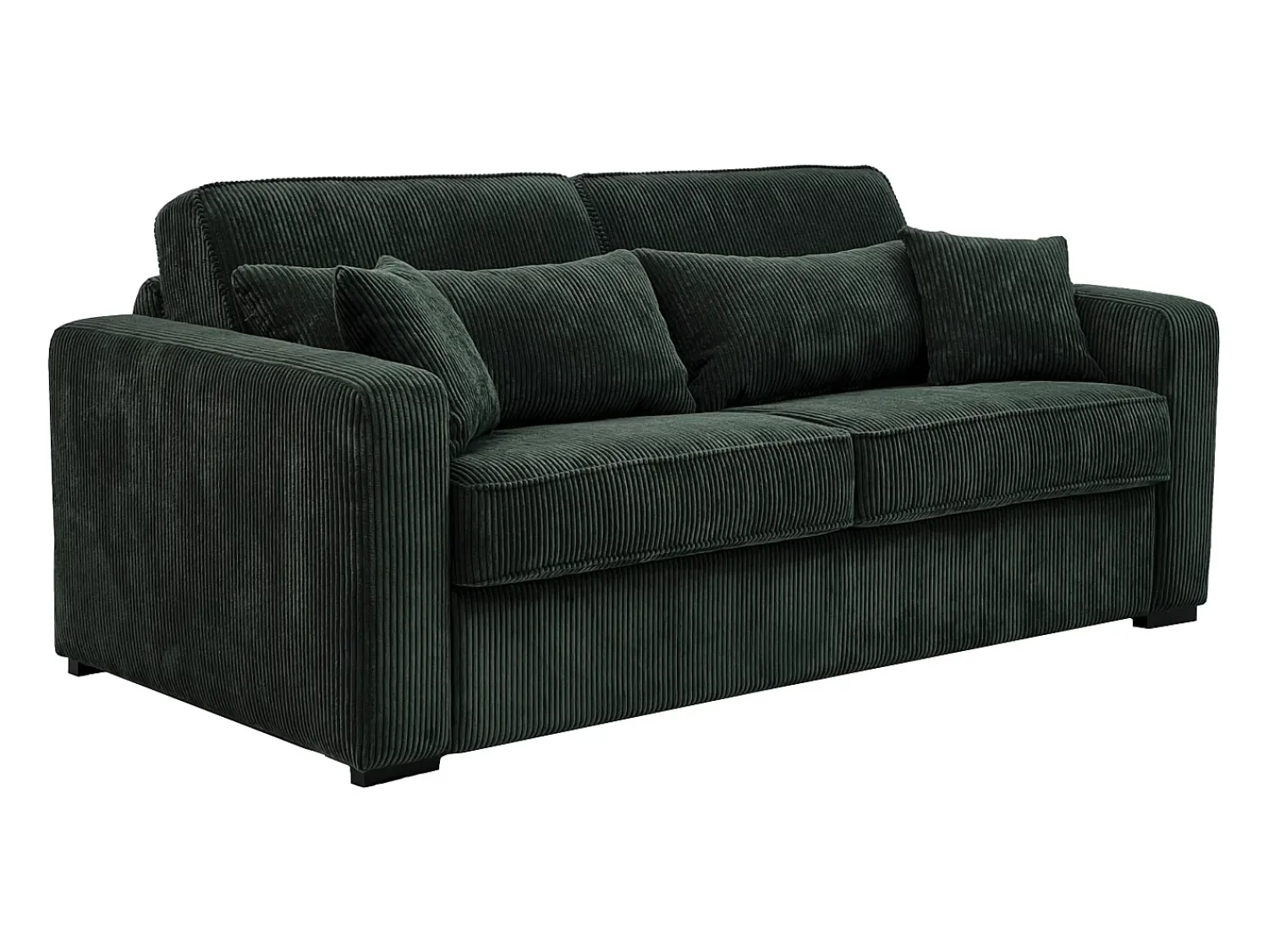 Vente-unique Sofá-cama conversível MONDOVI Express em veludo cotelê com estrado de ripas, 160 cm de largura, 16 cm de espessura.^ Sofá