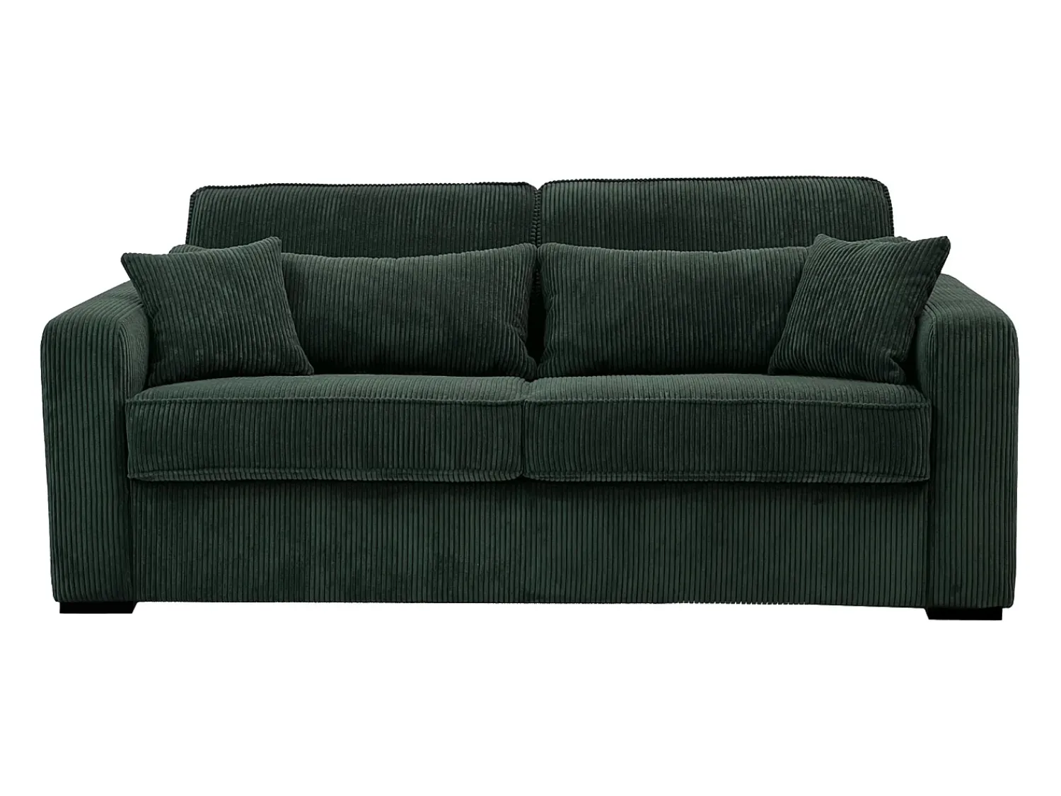 Vente-unique Sofá-cama conversível MONDOVI Express em veludo cotelê com estrado de ripas, 160 cm de largura, 16 cm de espessura.^ Sofá