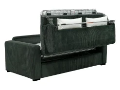 Vente-unique Sofá-cama conversível MONDOVI Express em veludo cotelê com estrado de ripas, 160 cm de largura, 16 cm de espessura.^ Sofá