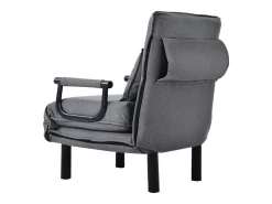 Poltrona* Sofá-cama conversível, poltrona ajustável com 6 posições, sofá. Cinzento