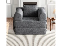 Hauss Spole Sofá-cama convertível - Um lugar - Tecido chenille^ Poltrona