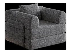 Hauss Spole Sofá-cama convertível - Um lugar - Tecido chenille^ Poltrona