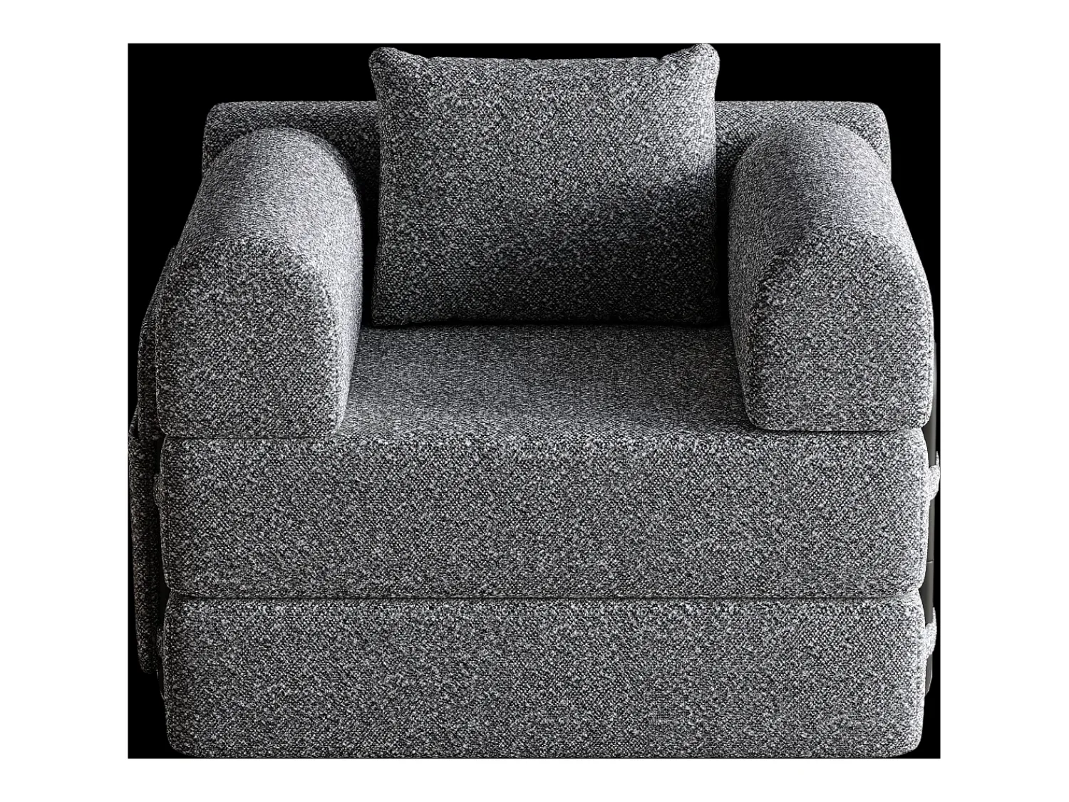 Hauss Spole Sofá-cama convertível - Um lugar - Tecido chenille^ Poltrona