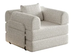 Best Hauss Spole Sofá-cama convertível - Um lugar - Tecido chenille Caqui