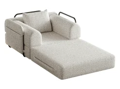 Best Hauss Spole Sofá-cama convertível - Um lugar - Tecido chenille Caqui