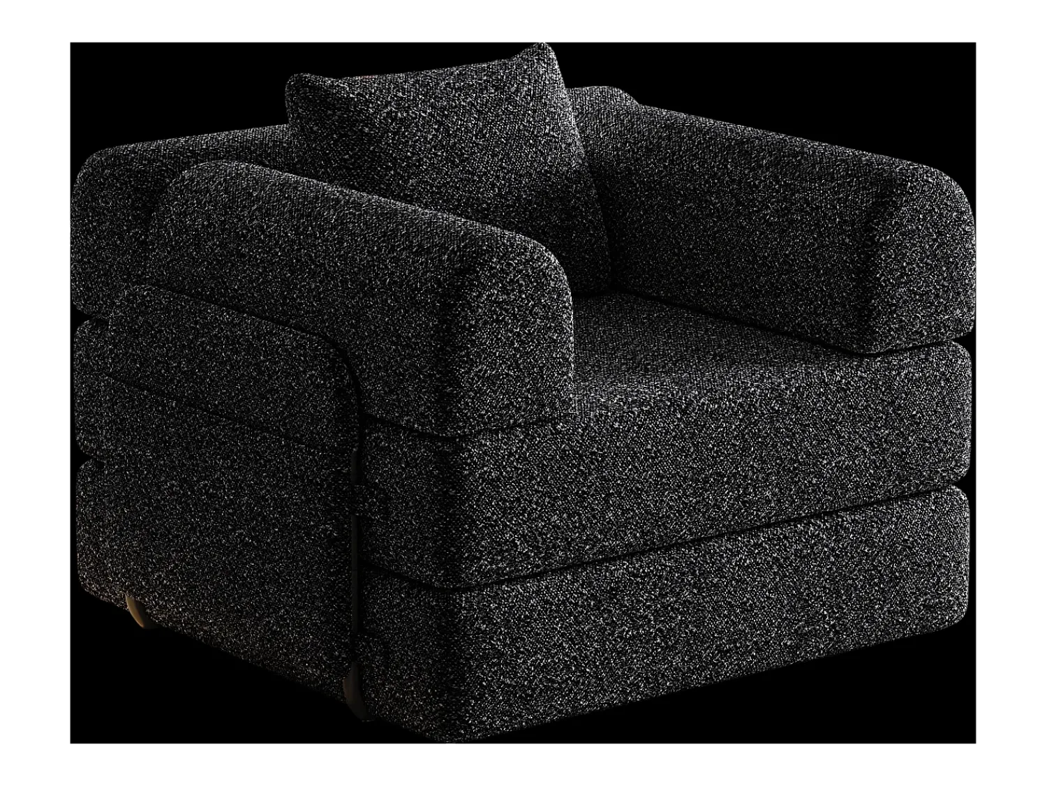 Hauss Spole Sofá-cama convertível - Um lugar - Tecido chenille^ Poltrona