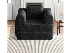 Hauss Spole Sofá-cama convertível - Um lugar - Tecido chenille^ Poltrona