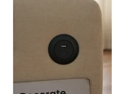 Hauss Spole Sofá-cama convertível de 2 lugares com entrada USB e encosto ajustável - Sofá-cama em chenille -^ Sofá