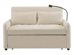 Hauss Spole Sofá-cama convertível de 2 lugares com entrada USB e encosto ajustável - Sofá-cama em chenille -^ Sofá