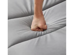 ModernLuxe Sofá-cama convertível de 3 lugares em tecido de veludo - Cinza^ Sofá