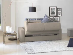 Talamo Italia Sofá-cama Daaen, Sofá de canto, 100% Fabricado na Itália, Sofá com abertura giratória, com penínula de armazenamento direita, com braço fino, Cm 260x95h85, Taupe^ Sofá