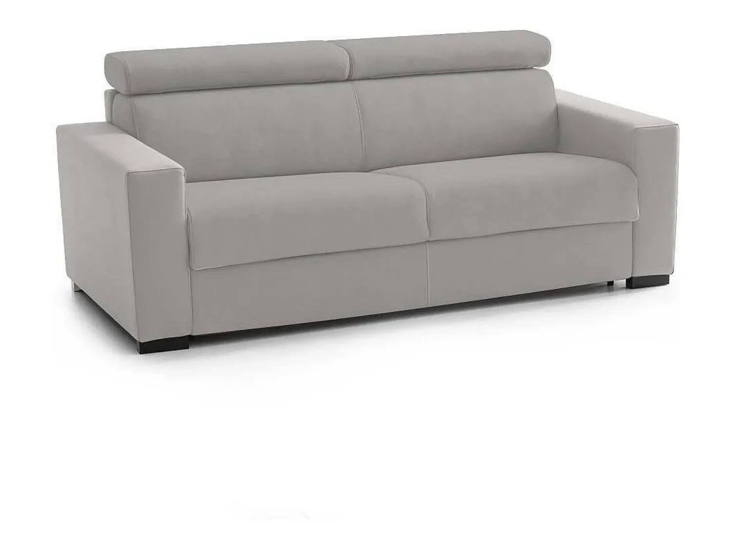 Hot Talamo Italia Sofá-cama Daame, ofá de 2 lugare, 100% Fabricado na Itália, Sofá da ala com abertura giratória, com apoio de cabeça ajutávei â€<â€<e braço fino, 160x95h85 cm, Cinza Cinzento