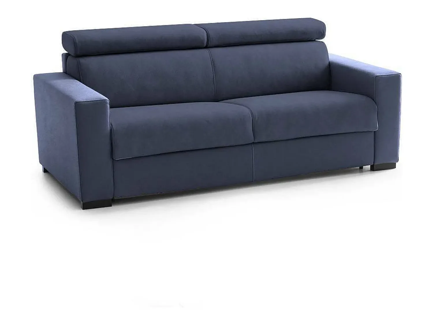 Sofá|Talamo Italia Sofá-cama Daara, ofá de 3 lugare, 100% Fabricado na Itália, Sofá da ala com abertura giratória, com apoio de cabeça ajutávei â€<â€<e braço fino, 200x95h85 cm, Azul