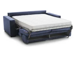 Sofá|Talamo Italia Sofá-cama Daara, ofá de 3 lugare, 100% Fabricado na Itália, Sofá da ala com abertura giratória, com apoio de cabeça ajutávei â€<â€<e braço fino, 200x95h85 cm, Azul