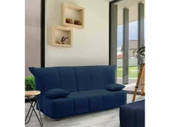 Talamo Italia Sofá-cama Dabald, ofá de 2 lugare, 100% Fabricado na Itália, Sofá da ala com abertura para carrinho, em tecido acolchoado, com almofada incluída, 125x90h85 cm,^ Sofá