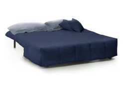 Talamo Italia Sofá-cama Dabam, ofá de 3 lugare, 100% Fabricado na Itália, Sofá da ala com abertura para carrinho, em tecido acolchoado, com almofada incluída, 165x90h85 cm,^ Sofá