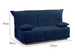 Talamo Italia Sofá-cama Dabam, ofá de 3 lugare, 100% Fabricado na Itália, Sofá da ala com abertura para carrinho, em tecido acolchoado, com almofada incluída, 165x90h85 cm,^ Sofá