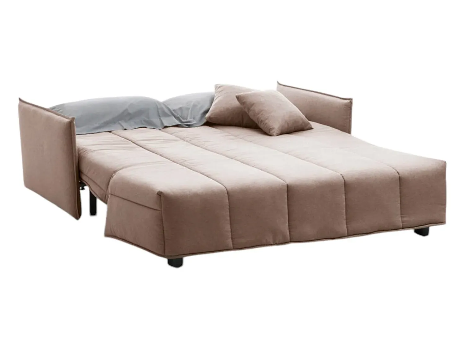 Talamo Italia Sofá-cama Dabarc, sofá de 3 lugares, 100% Fabricado na Itália, Sofá da sala com abertura para carrinho, em tecido acolchoado, com braços padrão, 190x90h85 cm, Taupe^ Sofá