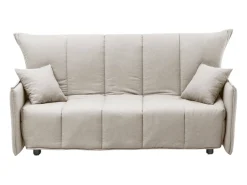Sofá*Talamo Italia Sofá-cama Dabarc, sofá de 3 lugares, 100% Fabricado na Itália, Sofá da sala com abertura para carrinho, em tecido acolchoado, com braços padrão, 190x90h85 cm, Bege