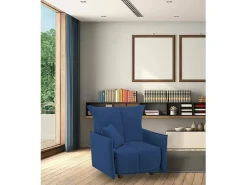 Talamo Italia Sofá-cama Dabari, Sofá individual, 100% Fabricado na Itália, Poltrona de ala com abertura para carrinho, em tecido acolchoado, com braço padrão, 110x90h85 cm,^ Poltrona