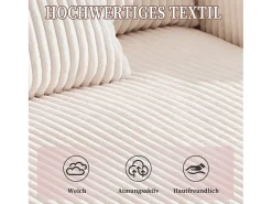 Merax Sofá-cama de 3 lugares - 142 x 128 x 85 cm - com porta-copos + portas USB + LEDs - veludo -^ Sofá