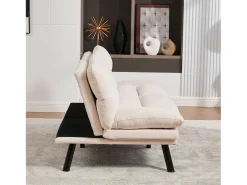 Merax Sofá-cama de 2 lugares - 165 x 90 x 76 cm - com encosto e braços ajustáveis - Microfibra -^ Sofá