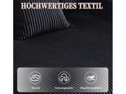 Sofá|Merax Sofá-cama de 3 lugares - 142 x 128 x 85 cm - com porta-copos + portas USB + LEDs - veludo - Preto