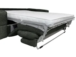 Vente-unique Sofá-cama de 3 lugares abertura rápida em tecido bouclé colchão 13 cm ISSORO^ Sofá