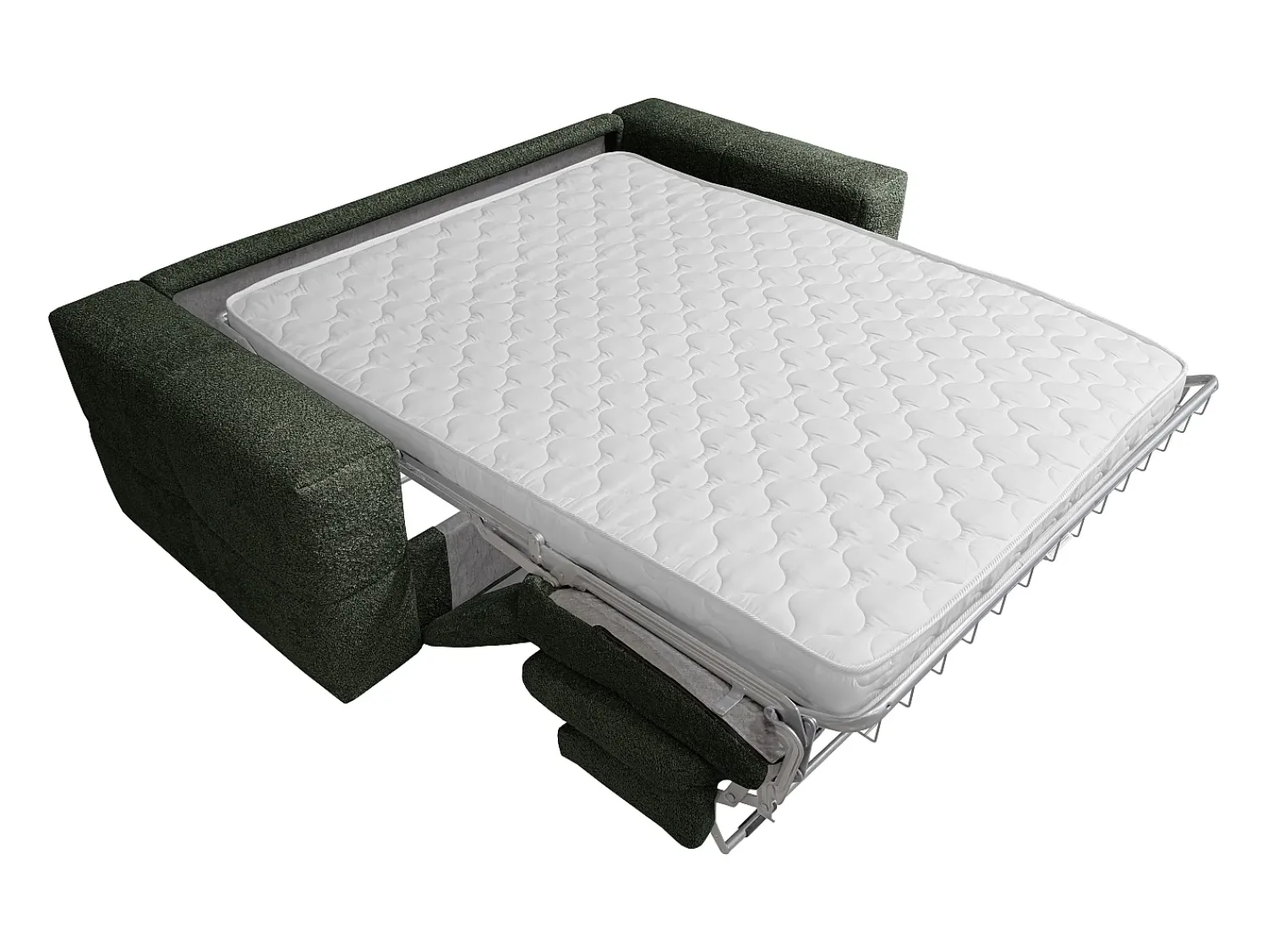 Vente-unique Sofá-cama de 3 lugares abertura rápida em tecido bouclé colchão 13 cm ISSORO^ Sofá