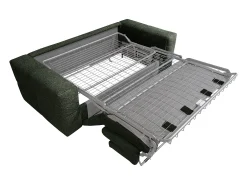 Vente-unique Sofá-cama de 3 lugares abertura rápida em tecido bouclé colchão 13 cm ISSORO^ Sofá