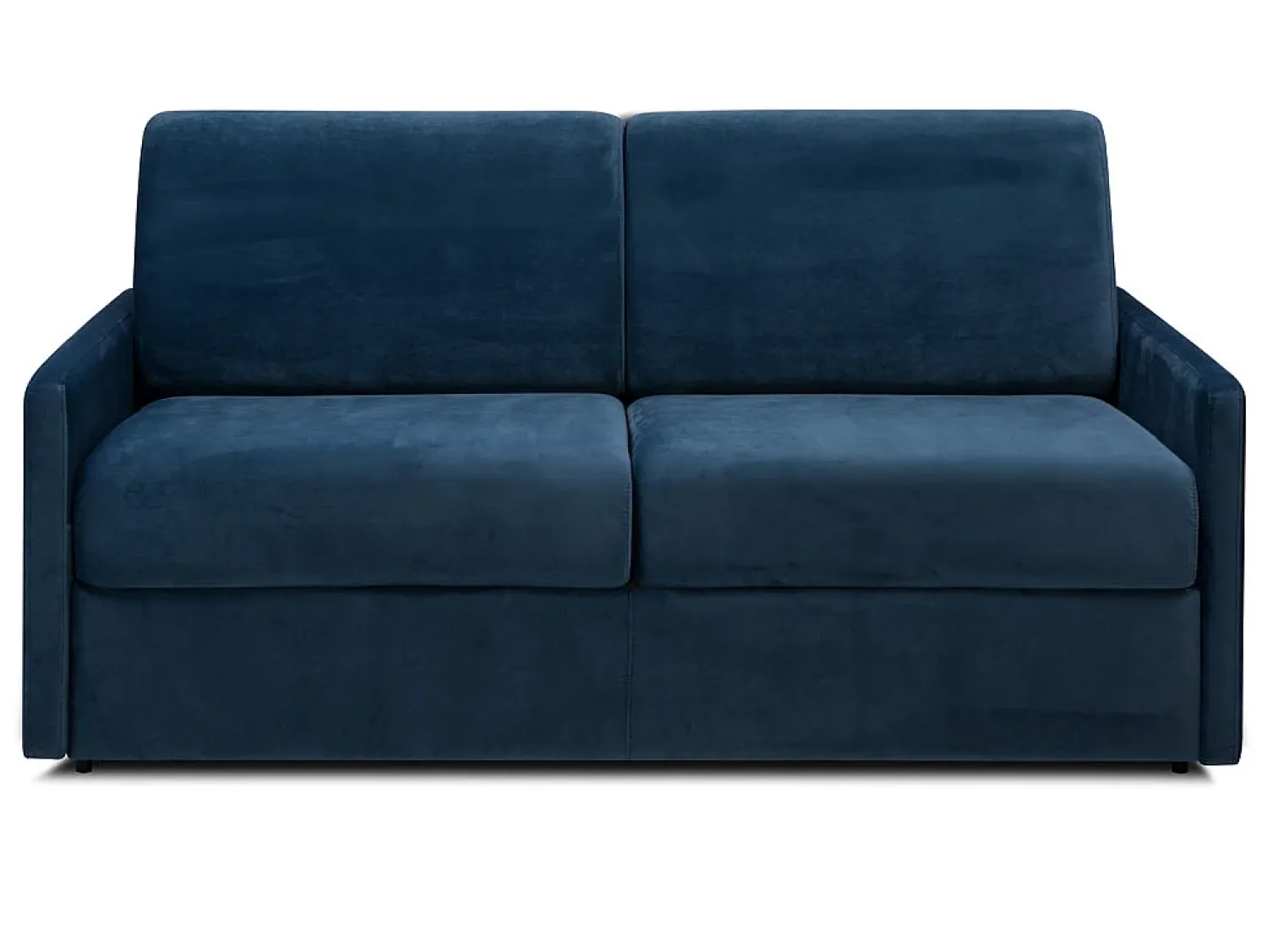 Vente-unique Sofá-cama de 3 lugares abertura express veludo azul CALIFE^ Sofá