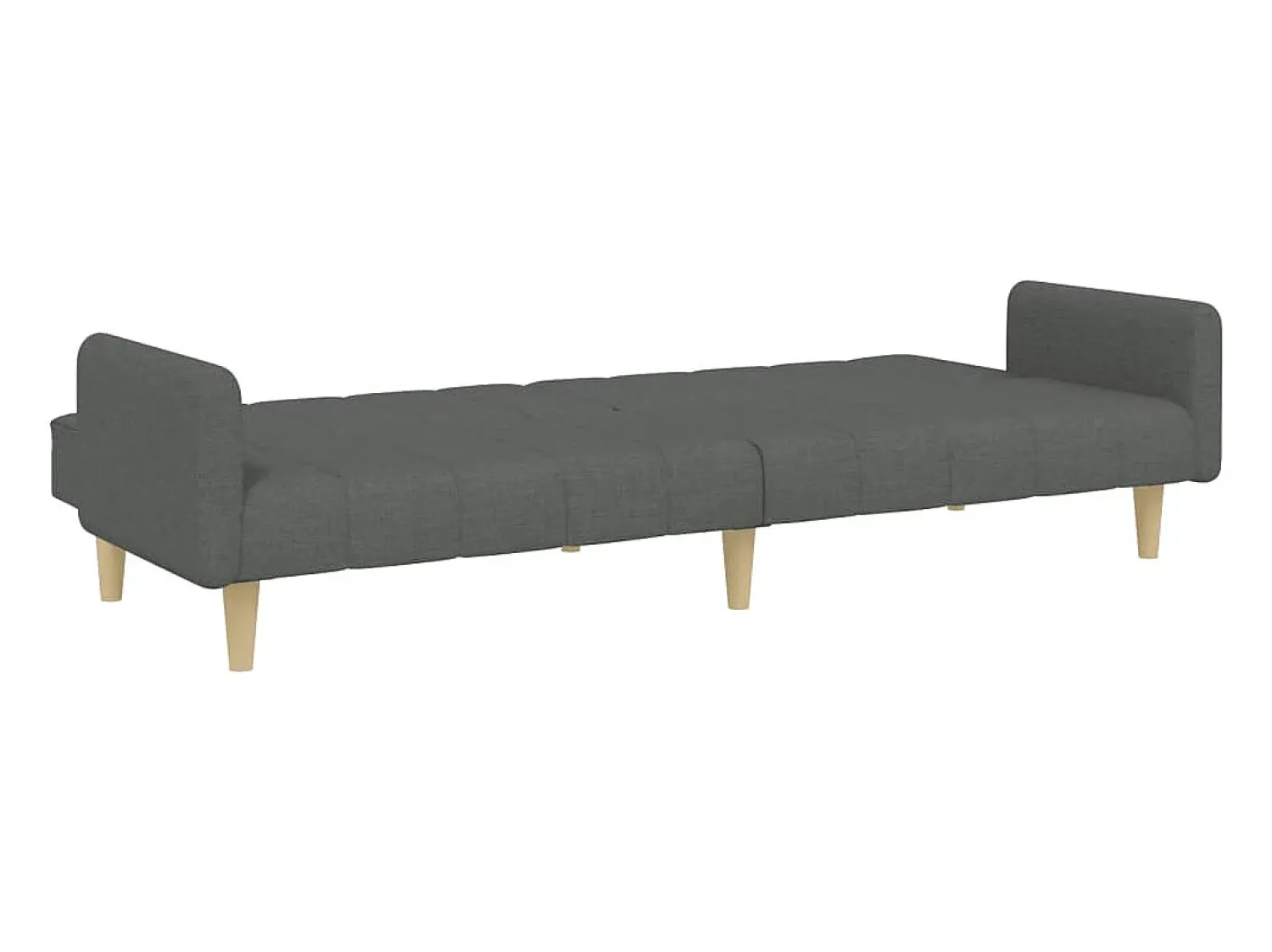 Sofá| Sofá-cama de 2 lugares c/ apoio de pés tecido -escuro PT862464 Cinzento