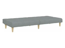 Sofá| Sofá-cama de 2 lugares c/ apoio de pés tecido -claro PT807477 Cinzento