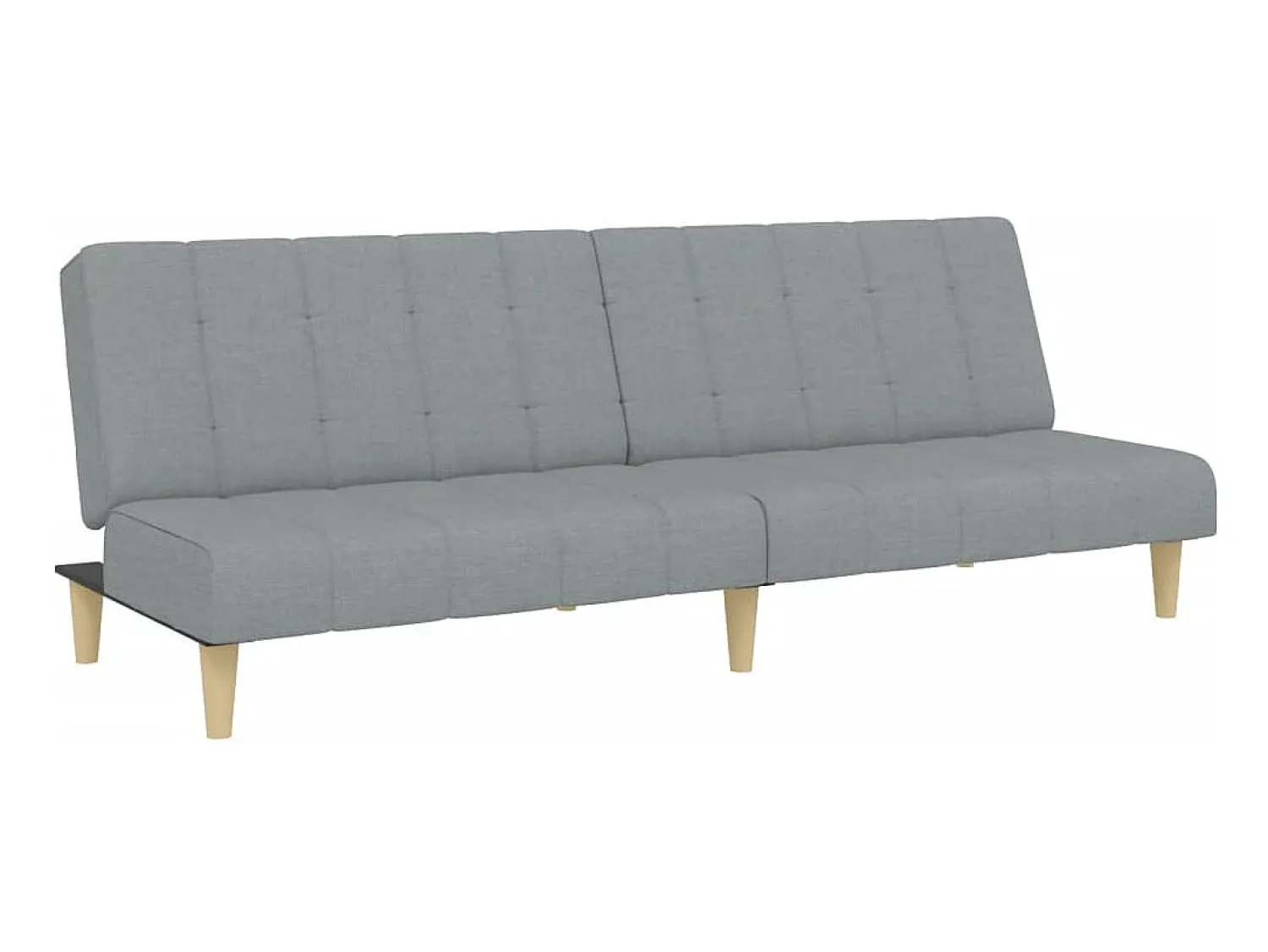 Sofá| Sofá-cama de 2 lugares c/ apoio de pés tecido -claro PT807477 Cinzento