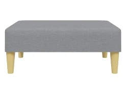 Sofá|vidaxl Sofá-cama de 2 lugares c/ apoio de pés tecido -claro Cinzento