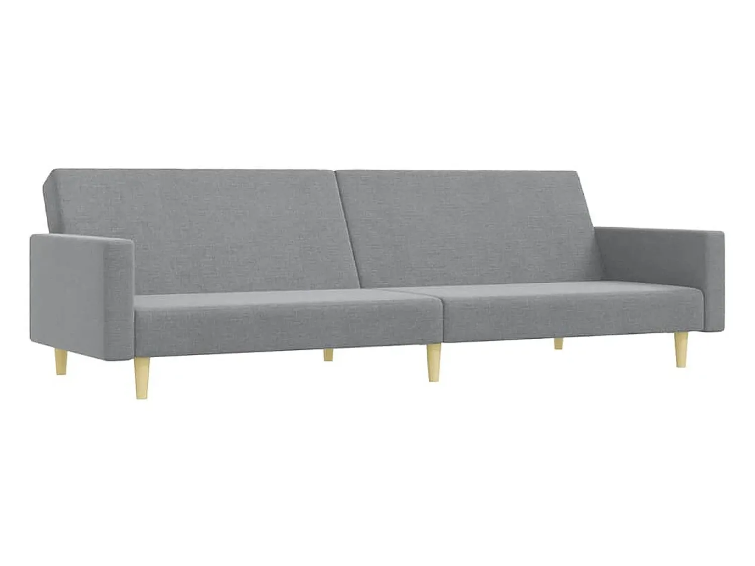 Sofá|vidaxl Sofá-cama de 2 lugares c/ apoio de pés tecido -claro Cinzento